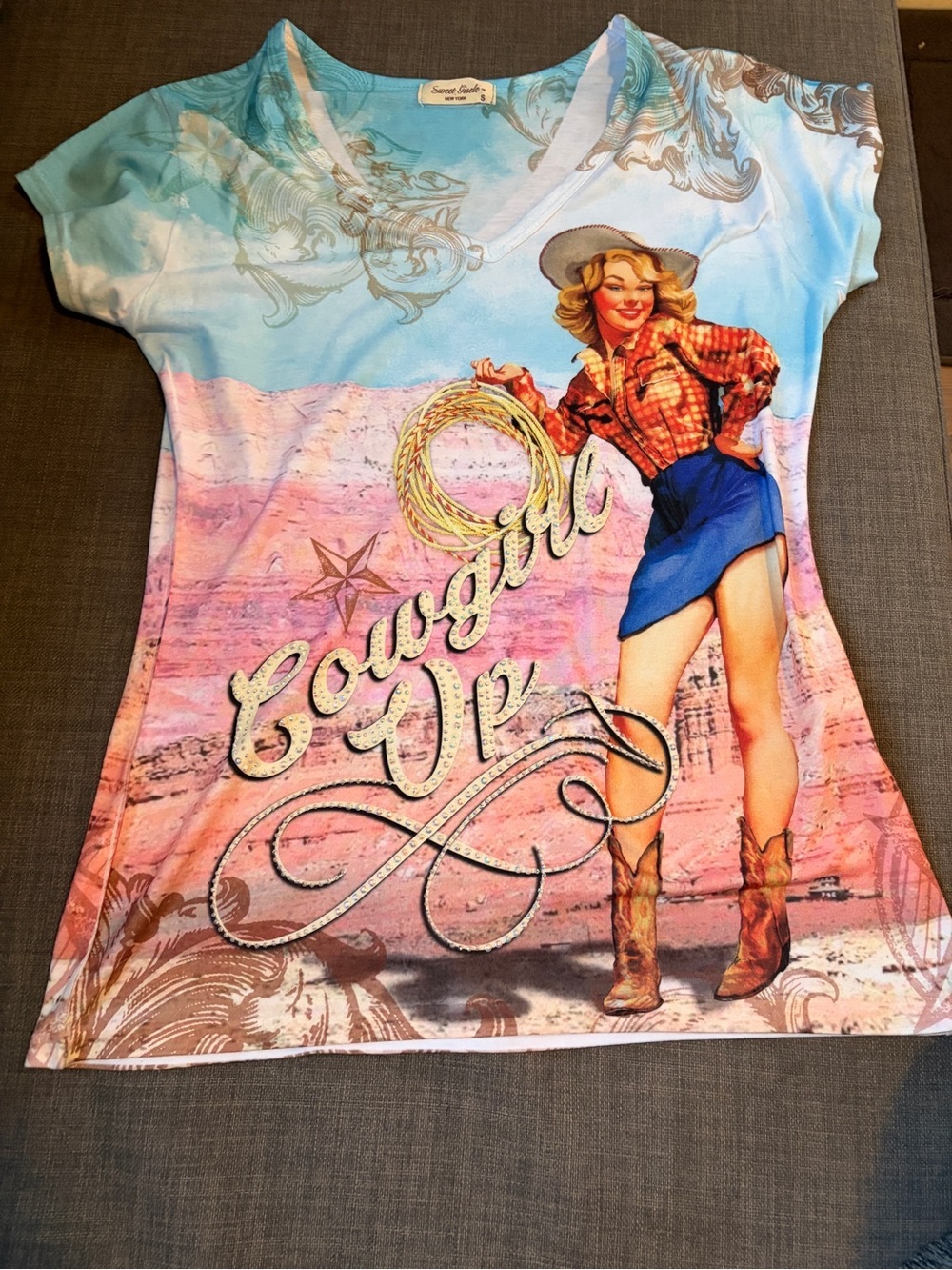 Cowgirl Up Bling Tee